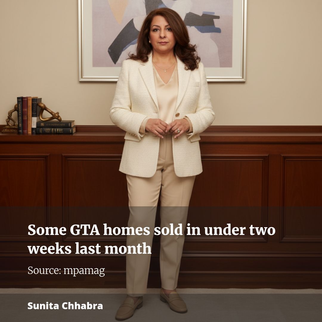 Some GTA homes sold in under two weeks last month
