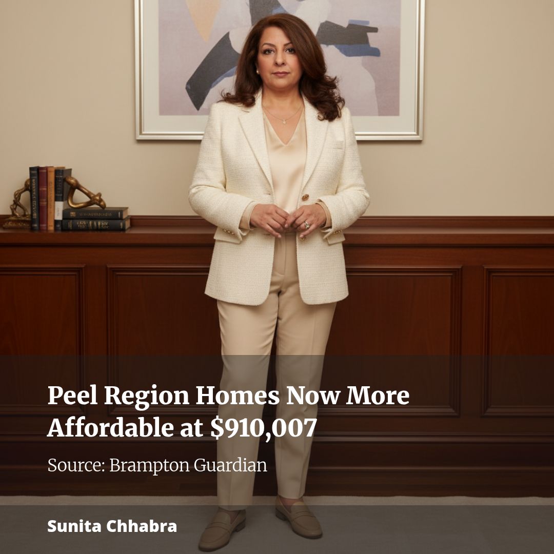 Peel Region Homes Now More Affordable at $910,007